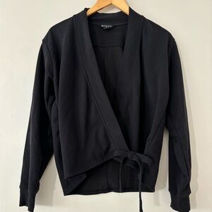 ATHLETA Black Ballet Wrap Cardigan